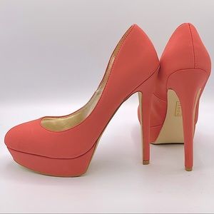 Brand New 7.5 Coral Stiletto Pumps